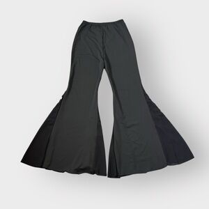 Black Flare Bell Bottom Pants - Mesh, Gothic